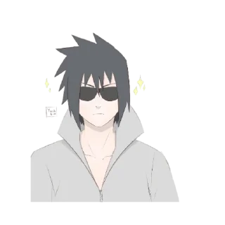 😎 emoji Саске Telegram sticker 7 of 33
