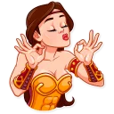 👌 emoji Warrior Queen Telegram sticker 11 of 35