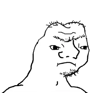 😒 emoji Stupid Wojak Telegram sticker 5 of 34