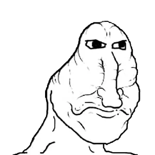 😒 emoji Stupid Wojak Telegram sticker 19 of 34