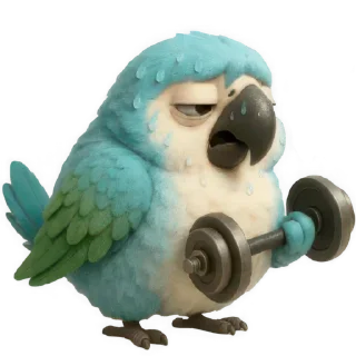 🏋‍♀ emoji Попугай: @Pea4_stickerbot Telegram sticker 6 of 32