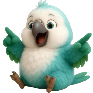 😎 emoji Попугай: @Pea4_stickerbot Telegram sticker 23 of 32