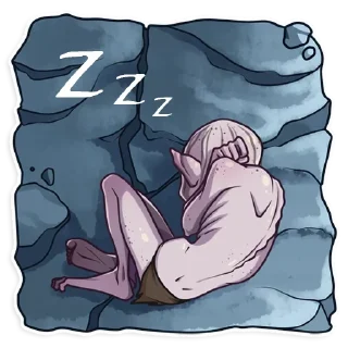 😴 emoji Gollum (@dailystkrbot) Telegram sticker 17 of 25