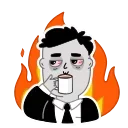 ☕️ emoji Tired Person Telegram sticker 8 of 21