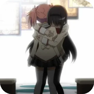 🤗 emoji 🎀Madoka and Homura🪻 @MadokaMagicaDailyConfession Telegram sticker 10 of 120