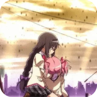 😢 emoji 🎀Madoka and Homura🪻 @MadokaMagicaDailyConfession Telegram sticker 7 of 120