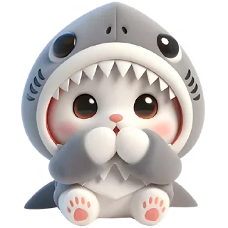 🫢 emoji Пушистые акулы @MoiStikiBot Telegram sticker 23 of 40