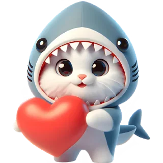 🫶 emoji Пушистые акулы @MoiStikiBot Telegram sticker 20 of 40