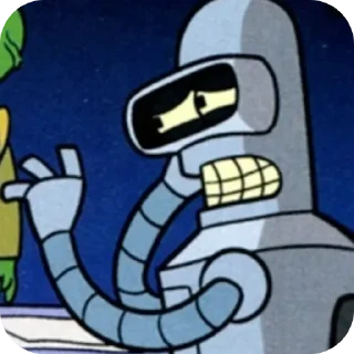 😞 emoji Bender futurama Telegram sticker 22 of 70