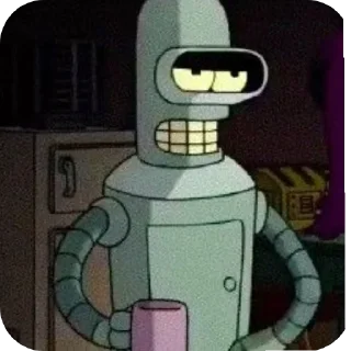 😐 emoji Bender futurama Telegram sticker 14 of 70