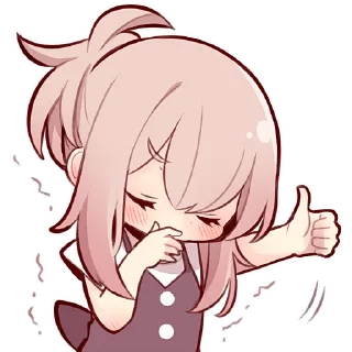 👍 emoji Коричневая-тян @Nyasticks Telegram sticker 11 of 42