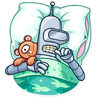 😴 emoji Bender Telegram sticker 12 of 30