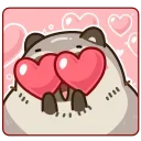 😍 emoji Тануки Тю @TgSticker Telegram sticker 9 of 48
