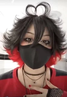 ❤️ emoji Эмо девочка 🖤 Telegram sticker 10 of 11