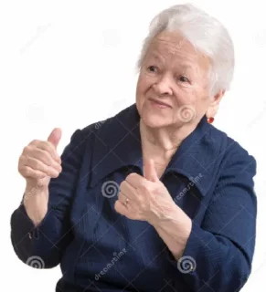 👍 emoji стоковые бабушки Telegram sticker 6 of 38
