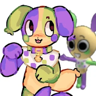 🐶 emoji ✨💚 Looey 🟪✨ Telegram sticker 22 of 120
