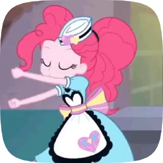 💃 emoji pinkie pie EG animation Telegram sticker 1 of 31