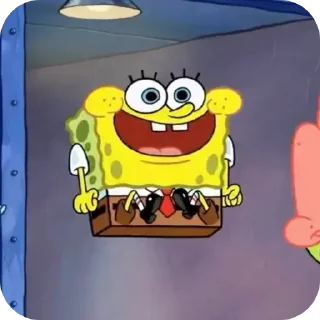 😁 emoji БОЛЬШЕ ⇨ @CLOOBHUB ГУБКА БОБ СПАНЧ SPONGE BOB ТГ Telegram sticker 19 of 64