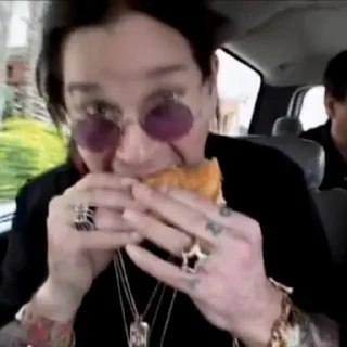 🍔 emoji Ozzy Osbourne @damnstickers Telegram sticker 10 of 120