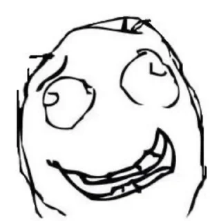 😀 emoji Memes Troll Face. Made by @kleeloma Telegram sticker 10 of 54