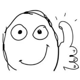 👍 emoji Memes Troll Face. Made by @kleeloma Telegram sticker 13 of 54