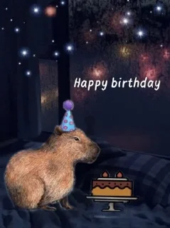 Sticker from capybara