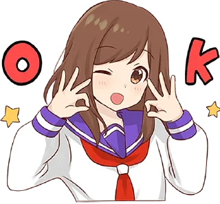 👌 emoji Girlfriend Sticker • @punipuni_stickers Telegram sticker 2 of 40