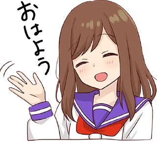 👋 emoji Girlfriend Sticker • @punipuni_stickers Telegram sticker 5 of 40