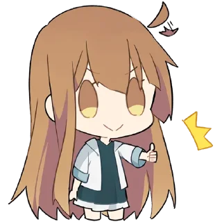 👍 emoji Летняя–тян @nyasticks Telegram sticker 22 of 41