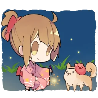 🙂 emoji Летняя–тян @nyasticks Telegram sticker 9 of 41