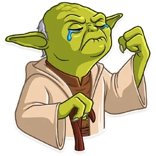 😢 emoji Master Yoda Telegram sticker 9 of 25