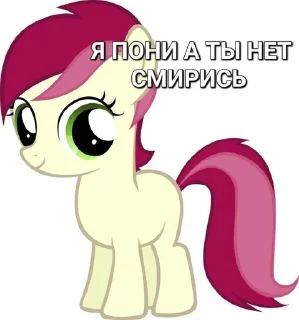 🌹 emoji Я пони а ты нет смирись Telegram sticker 20 of 29