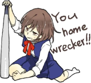 😠 emoji Yandere Girlfriend Sticker ENG :: @line_stickers Telegram sticker 21 of 40