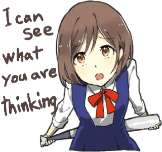 🤫 emoji Yandere Girlfriend Sticker ENG :: @line_stickers Telegram sticker 18 of 40