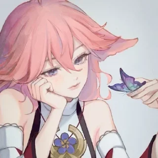 🍧 emoji ♡ Яэ Мико ♡ Telegram sticker 16 of 18