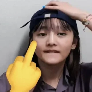 🖕 emoji (G)i-dle memes @annnmd Telegram sticker 23 of 94