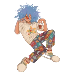 😐 emoji 🤡<>{•°•Багги•°•}<>🤡 @One_6Piece Telegram sticker 7 of 120