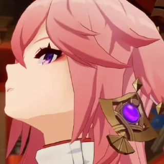 😦 emoji yae my beloved Telegram sticker 10 of 21
