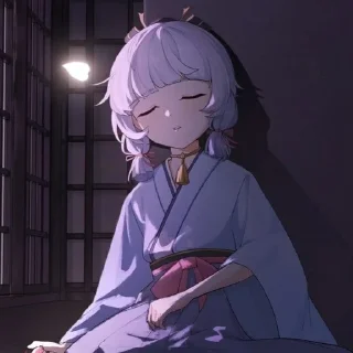 😴 emoji Kamisato Ayaka Telegram sticker 23 of 29