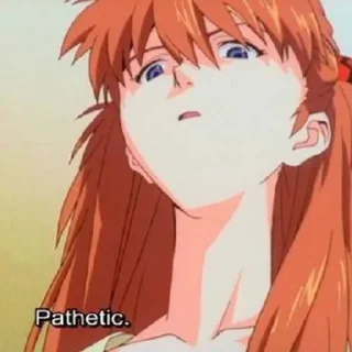 😑 emoji Asuka Langley Souryuu Telegram sticker 15 of 49