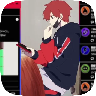 🔥 emoji Milgram: Kajiyama Fuuta [anima Telegram sticker 8 of 26