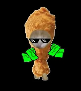 💸 emoji Кот куриная ножка 😊 Telegram sticker 24 of 35