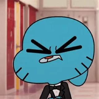 🫥 emoji Gumball @this_is_sticker_party Telegram sticker 13 of 30