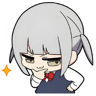 🤔 emoji Вежливая-тян @nyasticks Telegram sticker 19 of 41
