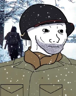 Sticker from Military wojak