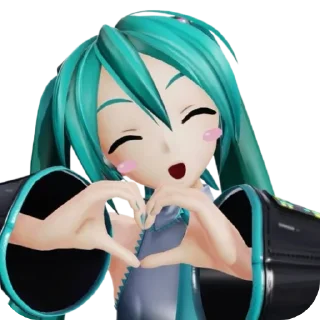 💗 emoji Miku by Medvi Telegram sticker 11 of 52
