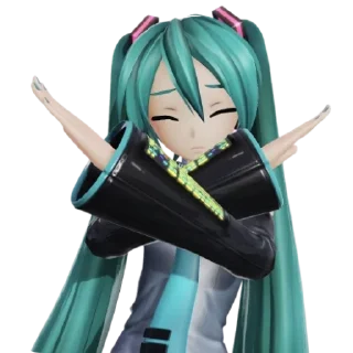 🙅‍♀ emoji Miku by Medvi Telegram sticker 6 of 52