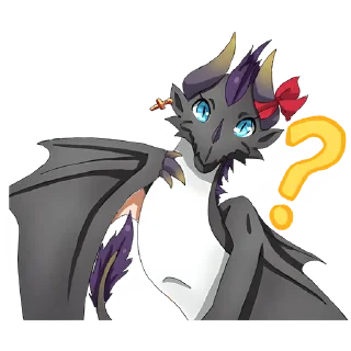 🤨 emoji Дракоша Мина @nyasticks Telegram sticker 6 of 41