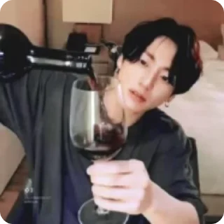 🍷 emoji Reggie maknae Telegram sticker 19 of 36