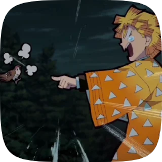 ⚡ emoji ⚡︎zenitsu agatsuma⚡︎ Telegram sticker 16 of 36